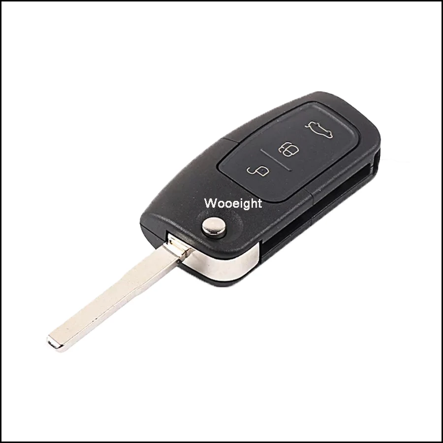 Новый корпус для ключей Wooeight раскладной чехол с 3 кнопками Ford Mondeo Fiesta C-Max S-Max Kuga Galaxy
