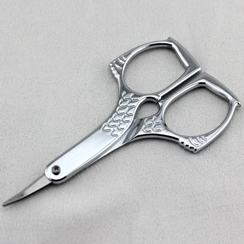 Silver Stainless Steel Eyebrow Scissors Facial Hair Remover Sharp Makeup Tools | Красота и здоровье