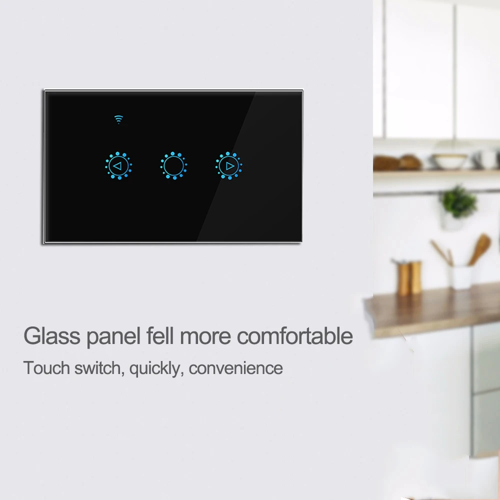 US smart WiFi LED диммер стеклянная панель Пульт дистанционного управления