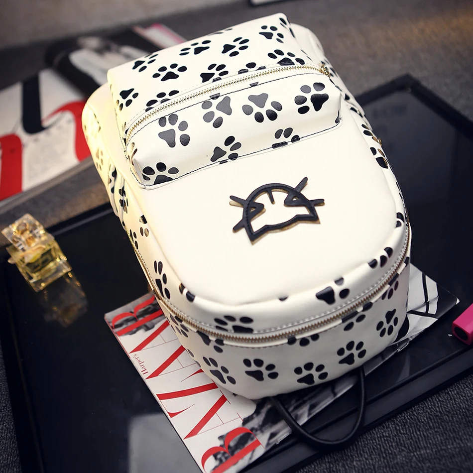 Coofit модные женские туфли мини рюкзак милый Товары для кошек лапу печатных Bagpack PU