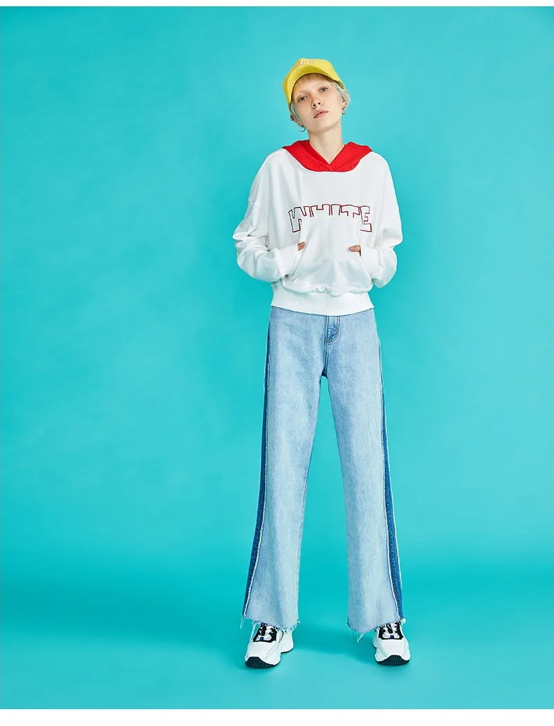 Toyouth New Autumn White Sweatshirts for Women Long Sleeve Ulzzang Hoodies Letters Printed Casual Pullover Harajuku Tops Moletom