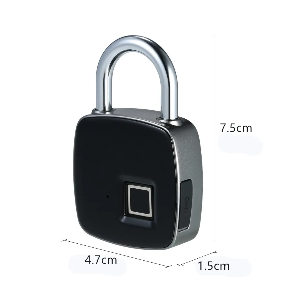 Podofo IP65 USB Перезаряжаемый Умный Замок без ключа с отпечатком пальца, Противоугонный замок для домашней безопасности, электронный замок для двери, Чехол для багажа