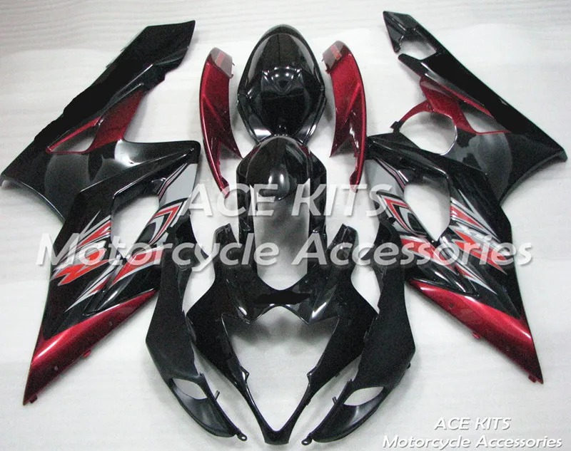 

New ABS motorcycle Fairing For SUZUKI GSX-R1000K5 2005 2006 Injection Bodywor astonishing Red Black ACE No.18