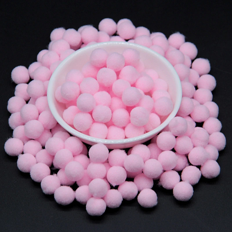 13Pink Помпон 8 мм, 10 мм, 15 мм, 20 мм, 25 мм, 30 мм, круглые помпоны, меховые шарики, поделки своими руками, помпоны для детей, свадебная одежда, шитье, домашние украшения - Цвет: 13Pink