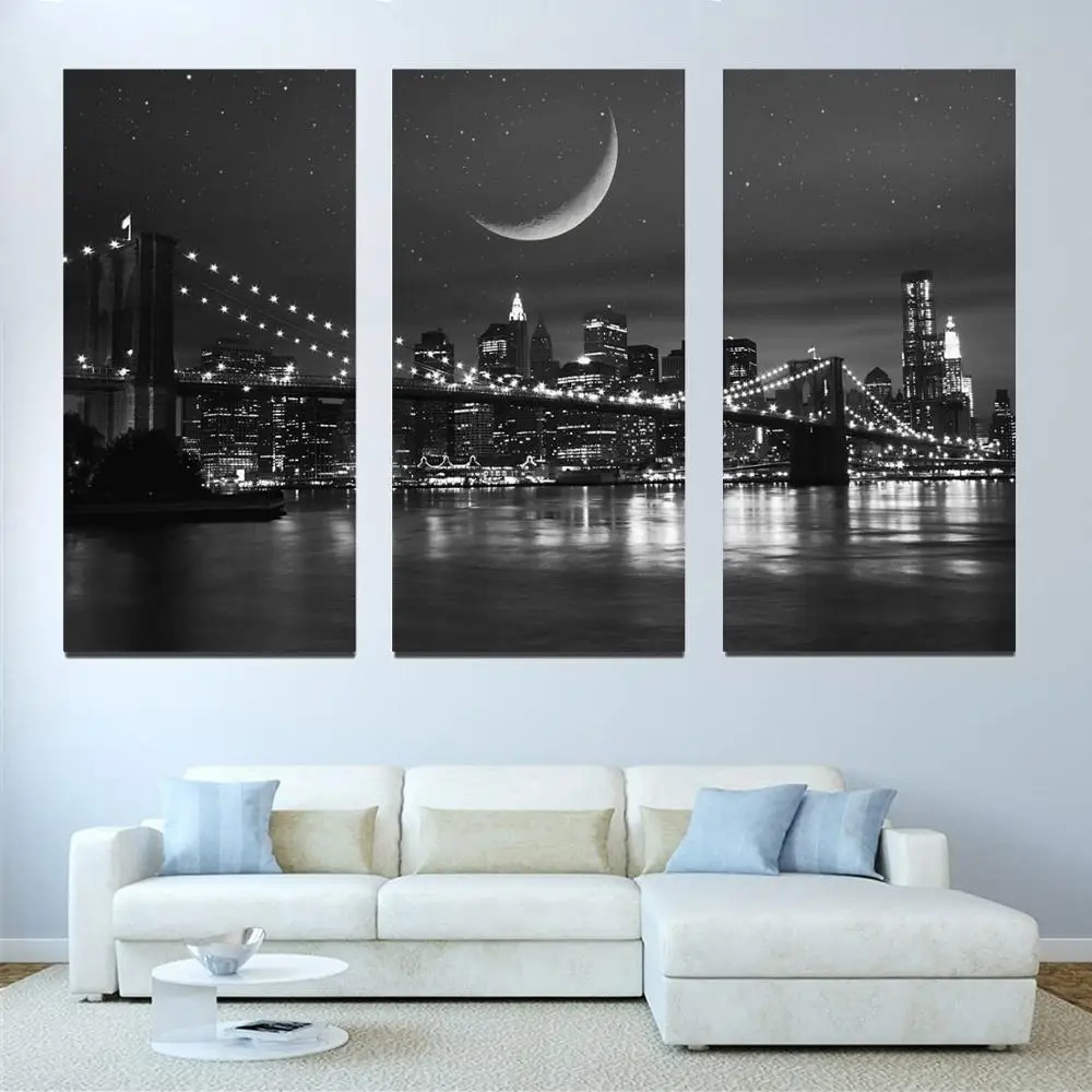 

Drop shipping 3 Panel printed painting Landscape painting Wall Art Picture Home Decoration Living Room Modern painting LS337