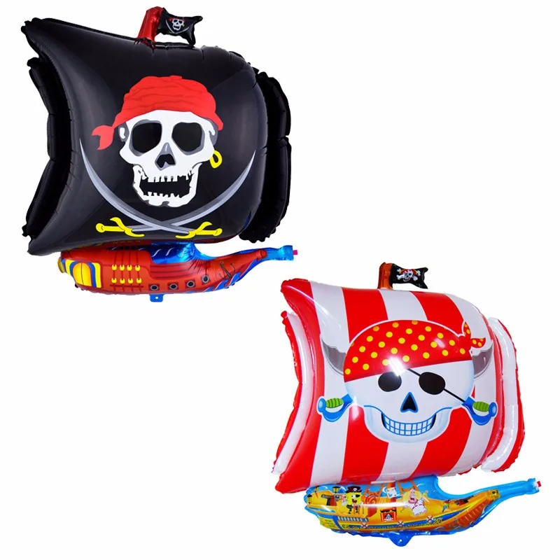 Хит 5 шт./лот пиратский корабль Карибского моря фольга воздушный шар Хэллоуин