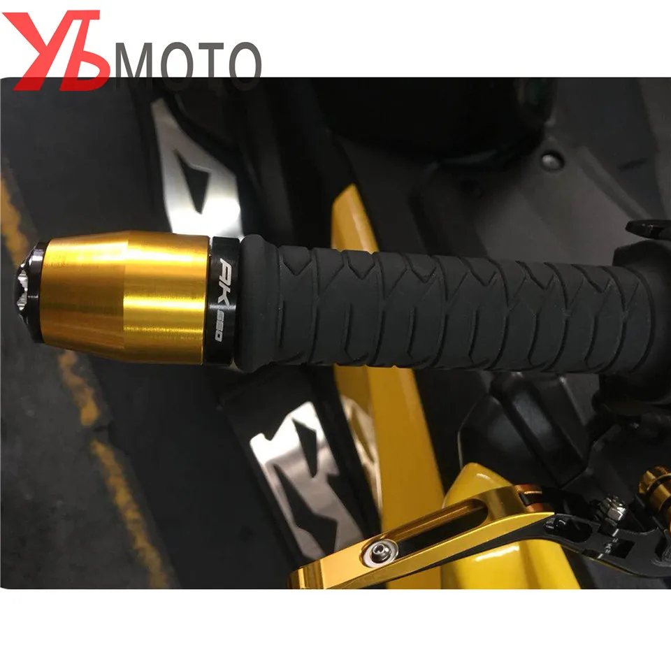 Для KYMCO AK 550 AK550- аксессуары для мотоциклов с ЧПУ рукоятки «Грипсы» наконечники стержней заглушка Золотая антивибрация