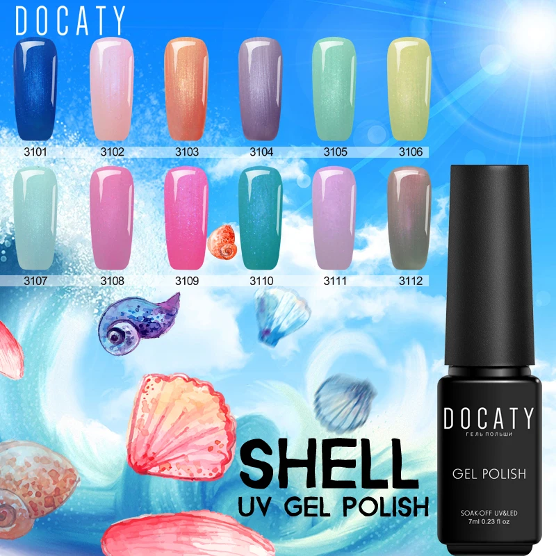 Праймер для ногтей Docaty телесного цвета полуперманентный жемчужный эффект