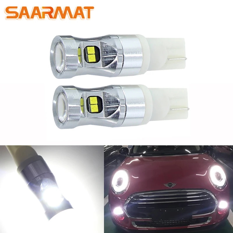 2X T10 W5W LED Canbus Белый габаритный парковочный фонарь для BMW mini Cooper F54 F55 F56 R50 R52 R53 R55 R56 R57
