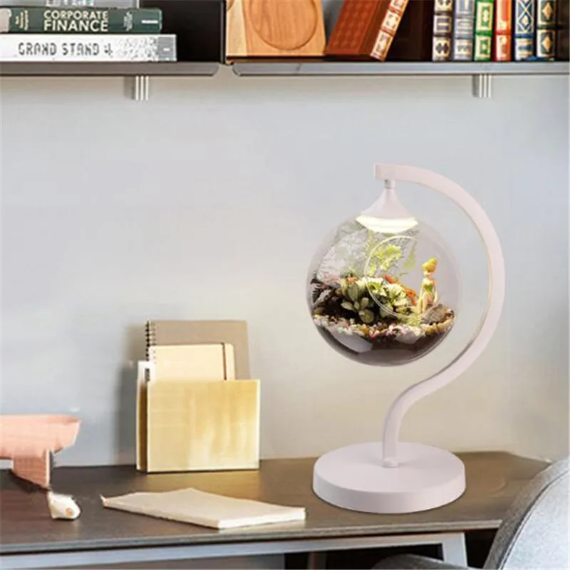 Современная креативная железная стеклянная Гидропоника растений Светодиодная