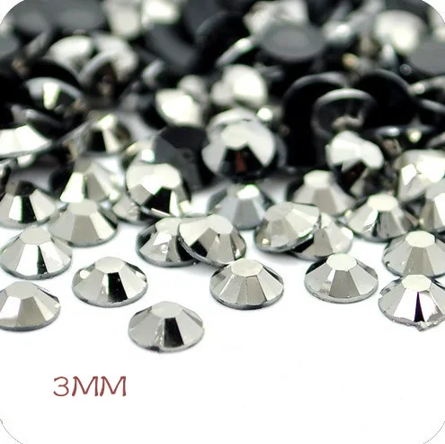 Grey Ore Color Lucia Crafts 3 мм 2000 шт./пакет 17 Цвета для выбора SS10 FlatBack Стразы для рукоделия камни F0705 - Цвет: Grey Ore Color