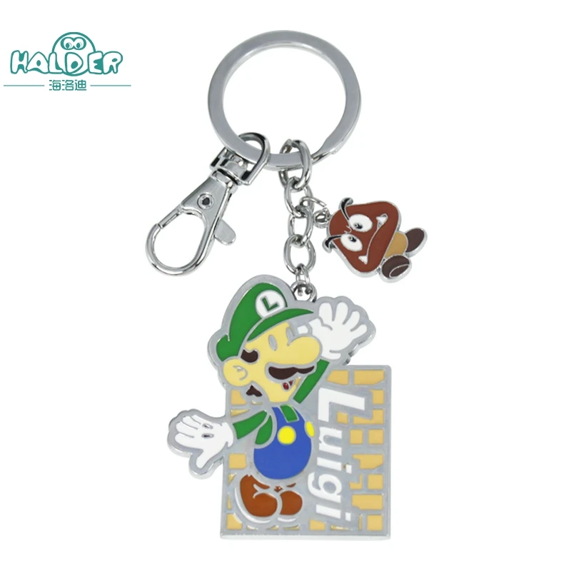Halder Styles Super Mario Bros металлический брелок Ослик Конг Йоши персик Марио Луиджи брелок в форме жабы 5,5 см отправить случайный