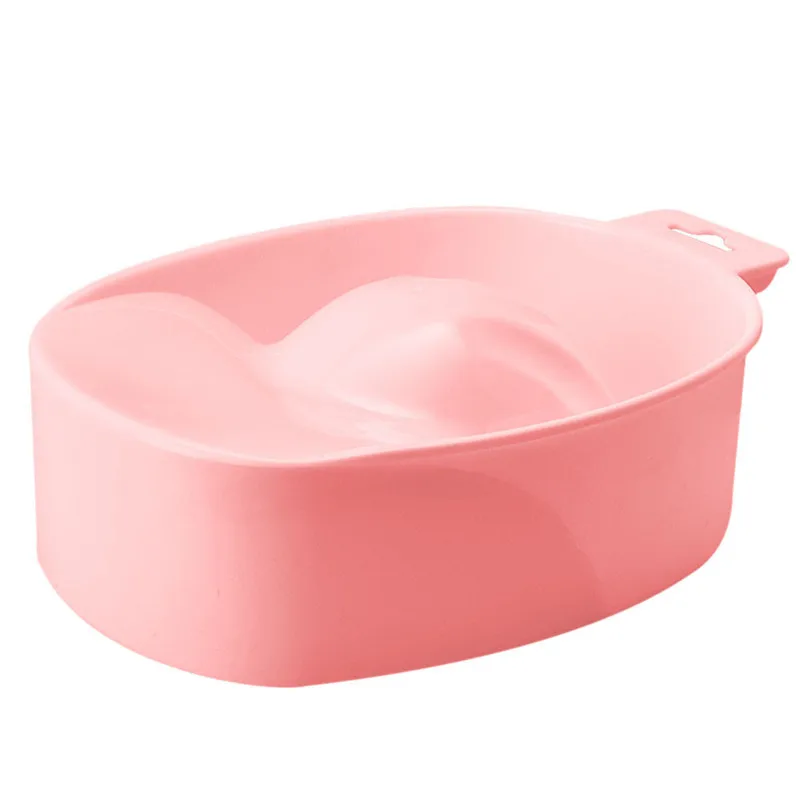 Pink Портативный Маникюр пластиковая накладка для лакирования ногтей для удаления чаши Новое поступление дизайн ногтей Замачивание чаши от домашний спа для ванны Soaker Лечение ногтей инструменты - Цвет: Pink
