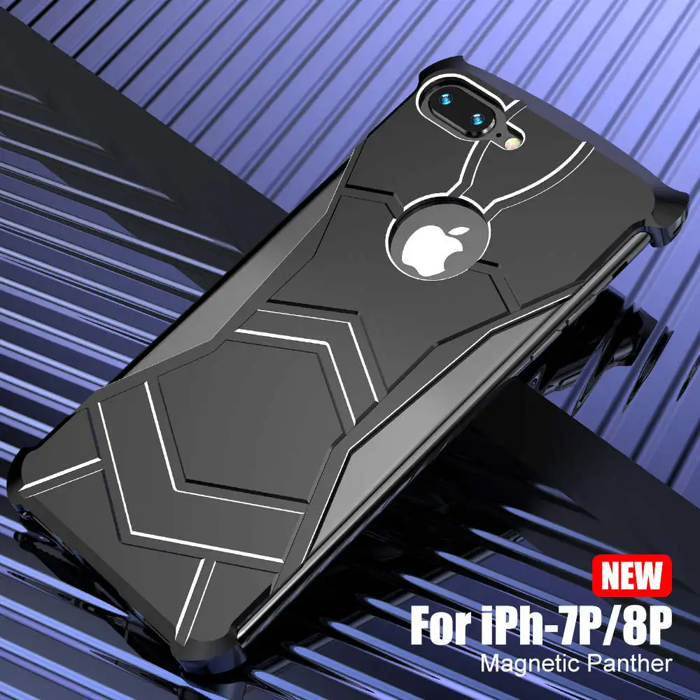 for i7plus i8plus R-JUST алюминиевый чехол для iPhone 7 7 P 8 8 Plus для iPhone X XS Max XR чехол Магнит аттракцион противоударный бронированный чехол жесткий металлический - Цвет: for i7plus i8plus