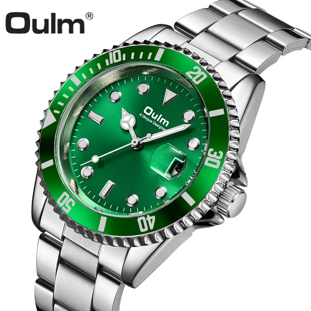 Часы наручные OULM Мужские кварцевые Классические роскошные аналоговые с