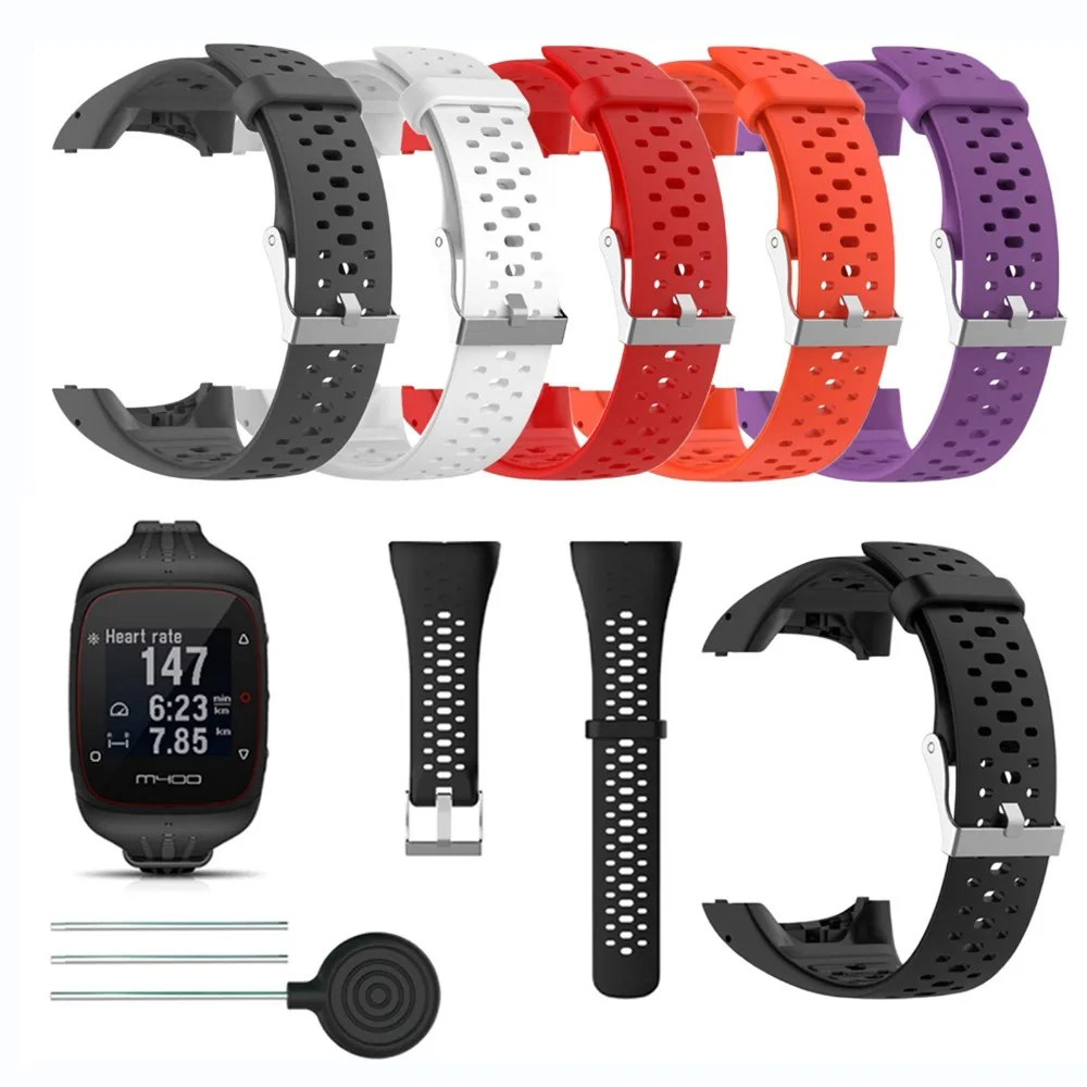 

Silicone Wrist Strap Watchband for Polar M400 M430 GPS Sports Smart Watch Replacement Bracelet Wristband With Tool