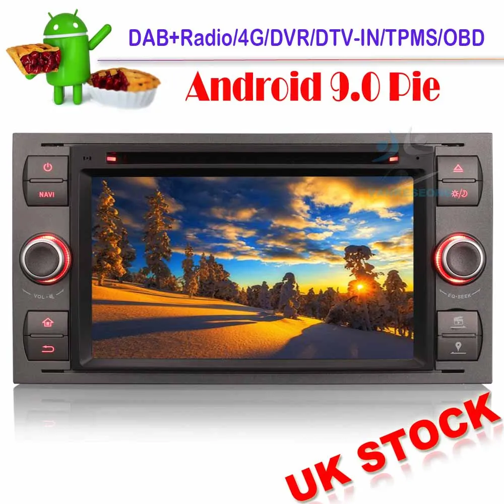 Android 9.0 Car Stereo DVD GPS Sat Nav Bluetooth for FORD FOCUS FIESTA KUGA S-Max Galaxy Transit Connect WIFI Radio | Автомобили и