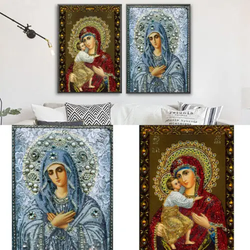 5D алмазная живопись дева и Иисус вышивка крестиком своими руками религиозная