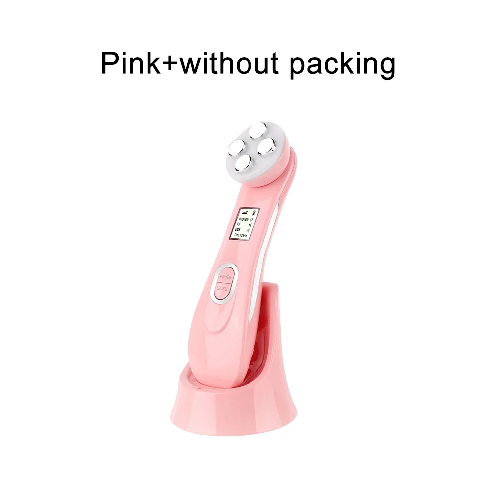 pink-nobox AOPHIA светодиодный фотон омоложение кожи RF EMS радио мезотерапия Электропорация радио частота лица красота морщин Отбеливание - Цвет: pink-nobox