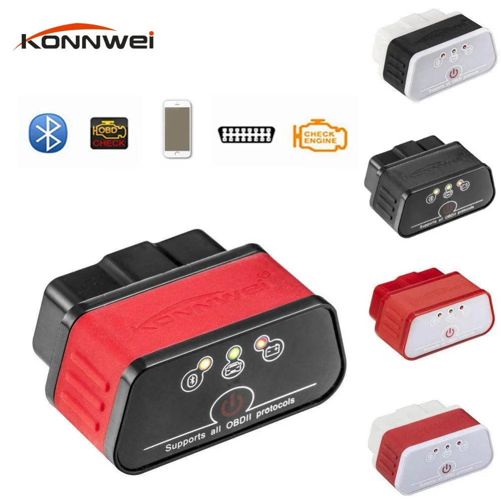 Натуральная konnwei kw903 сканер ELM327 Bluetooth 4.0 Беспроводной OBD2 может Bus Adapter профессиональное решение для Android