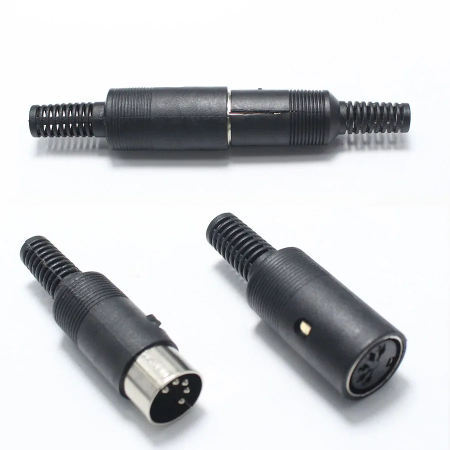 Штекерный разъем питания постоянного тока с черным пластиковым стандартом 5