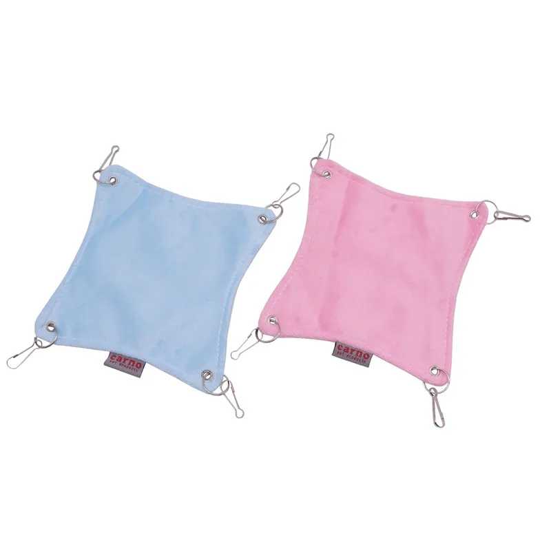 1 Pcs 16*15.5cm Hamster Hammock High-Grade Plush Fabric Metal Clasp Pet Cage Accessories Blue Pink Optional | Дом и сад