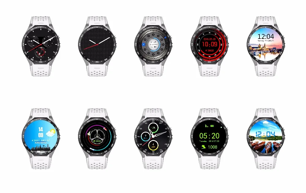 KW88 3g WI FI gps smart watch ОС Android 5 1 MTK6580 Процессор 39 дюймов Экран 2.0MP камера Смарт часы для
