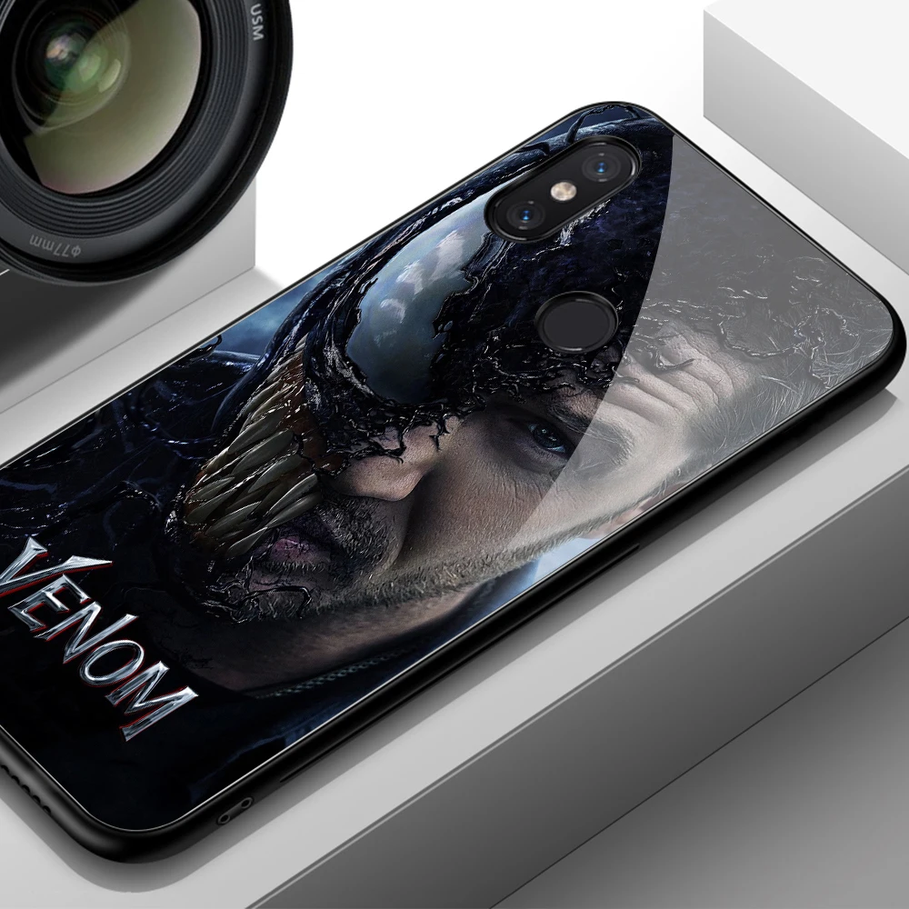 Новый чехол для телефона Xiaomi 8 Твердый из закаленного стекла с рисунком яда Mix 2 2s 3