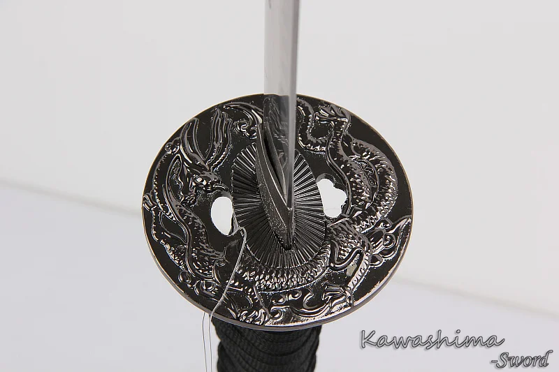 

Free Shipping Decorative Swords With Stand Real Steel Sheath Engraved Words -Movie The Last Samurai Sword