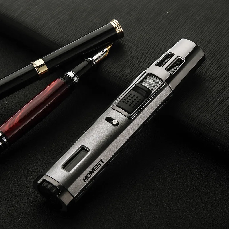 4 цвета ветрозащитная синяя Зажигалка для сигар металлическая газовая зажигалка