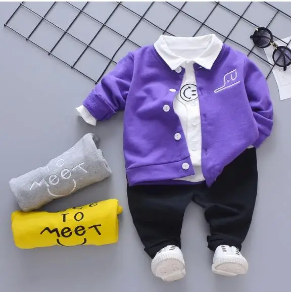 2019 новый спортивный костюм для мальчиков в Корейском стиле на весну и осень из 3