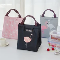 2022 cute flamingo tote thermal bag black waterproof oxford beach lunch bag food picnic bolsa termica women kids men cooler bag