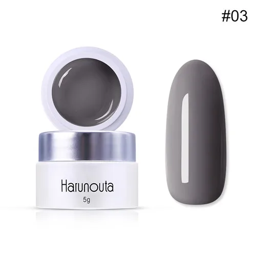 Grey2 Harunouta гель для звездной живописи 49 цветов 5 г чистый лак гель для дизайна ногтей салон замочить от УФ светодиодный рисунок «сделай сам» гель - Цвет: Grey2