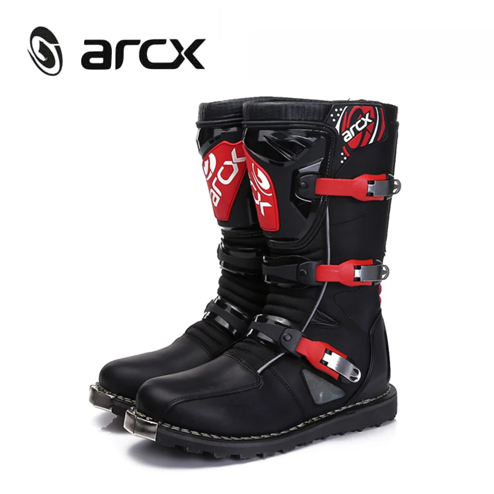 ARCX/ботинки в байкерском стиле; обувь для гонок по бездорожью; ботинки для мотокросса; мужские уличные ботинки для мотоциклистов; обувь в байкерском стиле; L60582 - Цвет: Черный