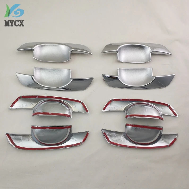 Car-styling Chrome Door Handle Insert Trim For Toyota Hilux 2005-2014 toyota fortuner innova 2008-2014 for corolla 2001-2010 | Автомобили
