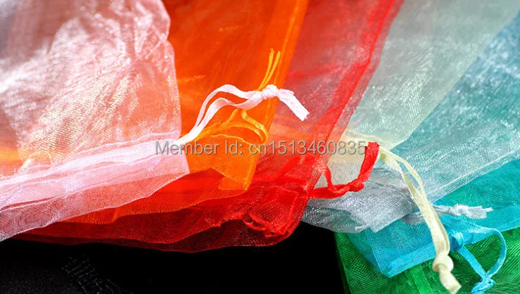 100 шт./лот Высококачественная подарочная Сумка из органзы для свадебного подарка