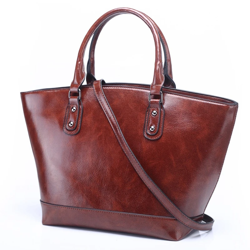 Сумка хобо женская из масляной кожи роскошный вместительный тоут на плечо