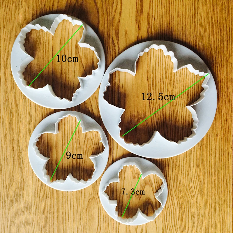 

2018 New 4Pc DIY Cookie Sugar Fondant Cutter Cake Decoration Peony Petal Mold Cutter Flowers Cake Gum Paste Decorating Moulds