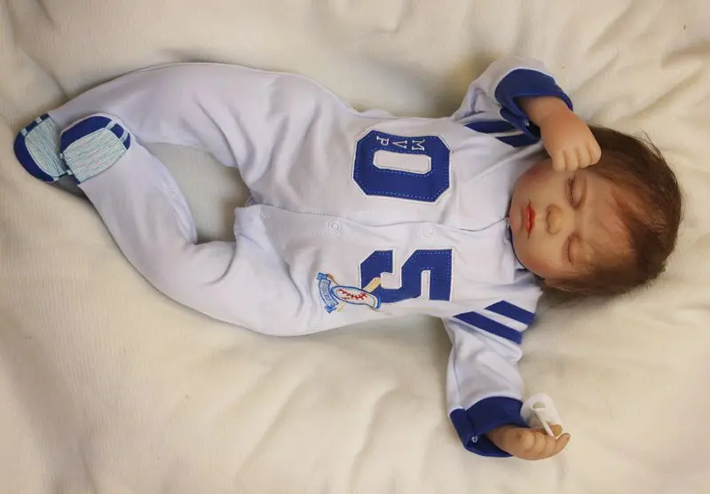 

20inch reborn dolls soft silicone baby dolls reborn cloth body rooted mohair bebe real reborn bonecas unisex children doll gift