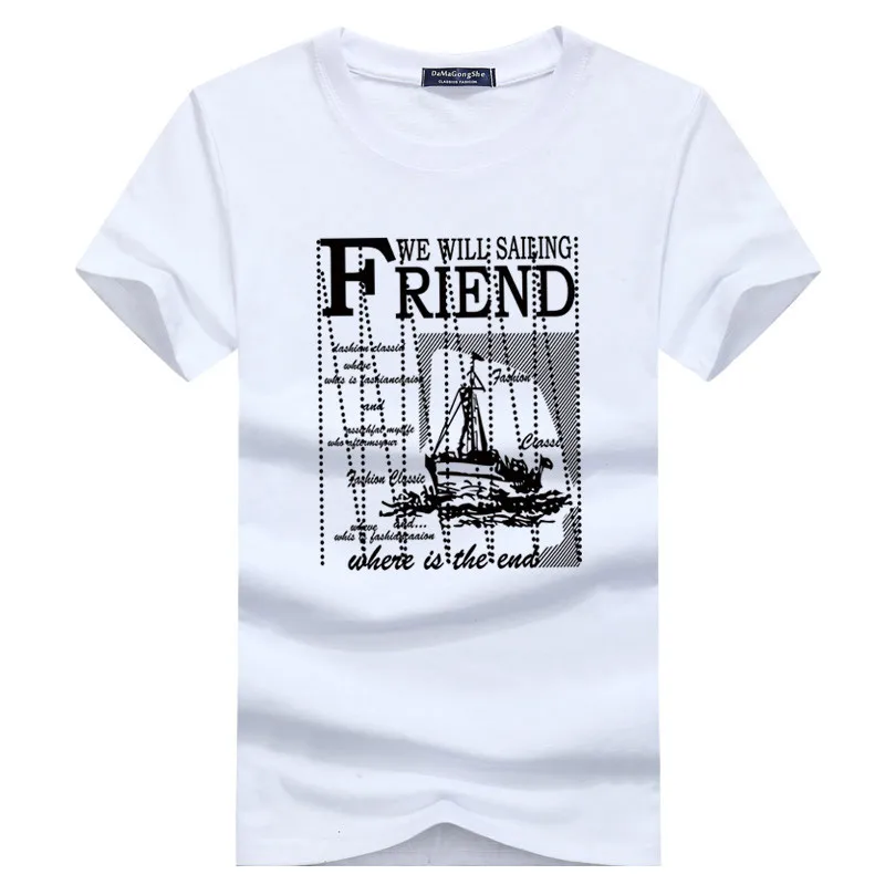 

Новинка 2021, Мужская футболка, летняя Модная хлопковая Футболка с принтом, футболка с коротким рукавом, мужская повседневная футболка с круг...