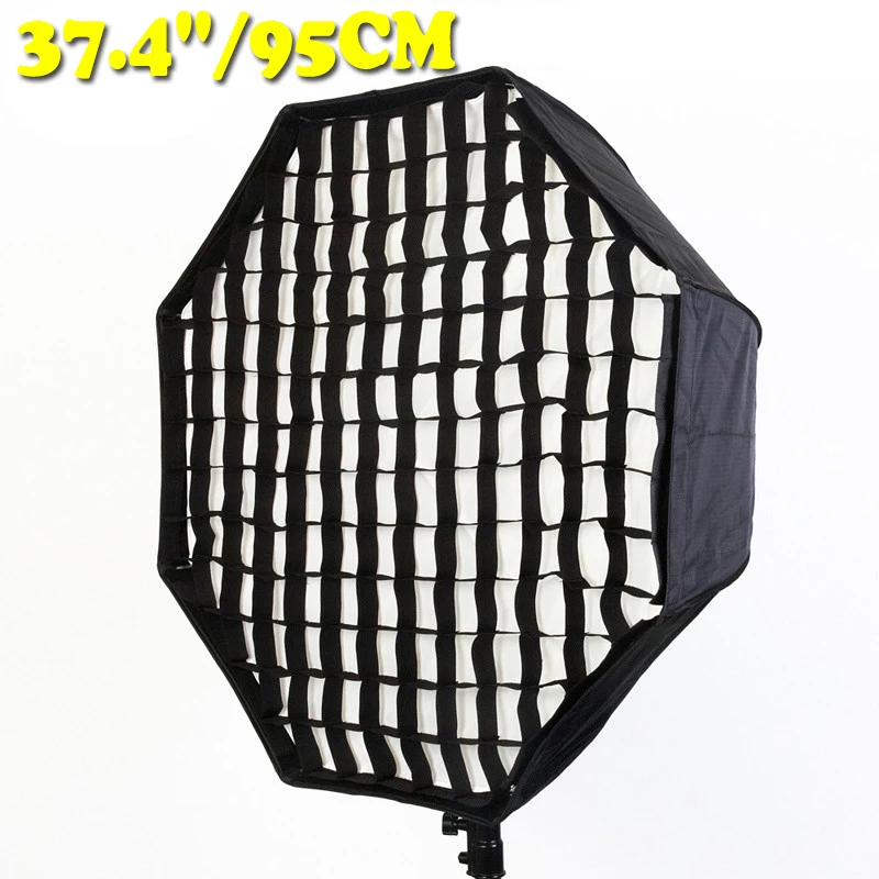Фотостудия 95 см восьмиугольный зонтик софтбокс диффузор отражатель Gird Honeycomb