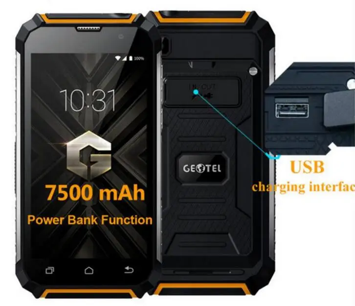 Смартфон Geotel G1 3G 7500 мАч Android 7 0 четырёхъядерный процессор MTK6580A 2 Гб ОЗУ 16 ПЗУ 5 дюйма
