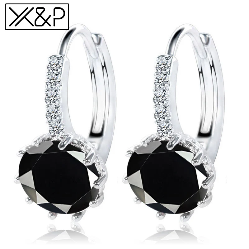 

X&P Wedding White Crystal Stud Earrings 2019 for Women Luxury Buy 1 Get 1 gift Cubic Zirconia Small Earrings Accessories Jewelry