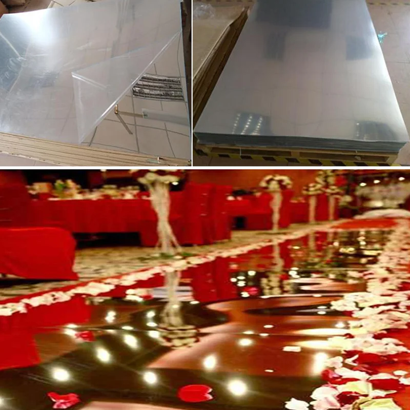 Оптовая продажа х50 метров свадебное зеркало ковер двустороннее серебро т