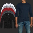 Мужские футболки yiruпанан из 100% хлопка, Брендовые повседневные футболки, Однотонная футболка с длинным рукавом для мужчин, осенняя одежда, 2021