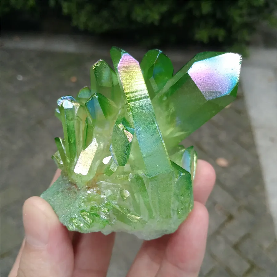 Stunning Rainbow Titanium Aura Crystal Cluster-Rainbow Quartz Cluster Crystal-Reiki Healing Chakra Terrariums Gift Home Decor. |