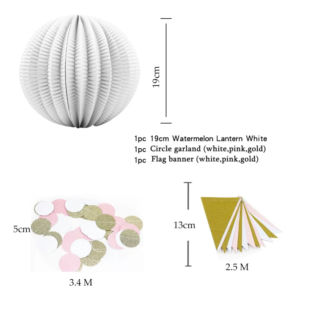 7 шт. набор бумажных декоративных изделий (бумажный фонарь баннеры для Вымпел