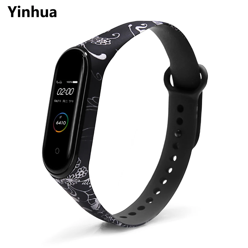 yinhua BOORUI Универсальный Miband 3 4 ремешок pulsera inteligente ремешок для xiaomi mi3 mi4 смарт-браслеты с разнообразными цветами - Цвет: yinhua
