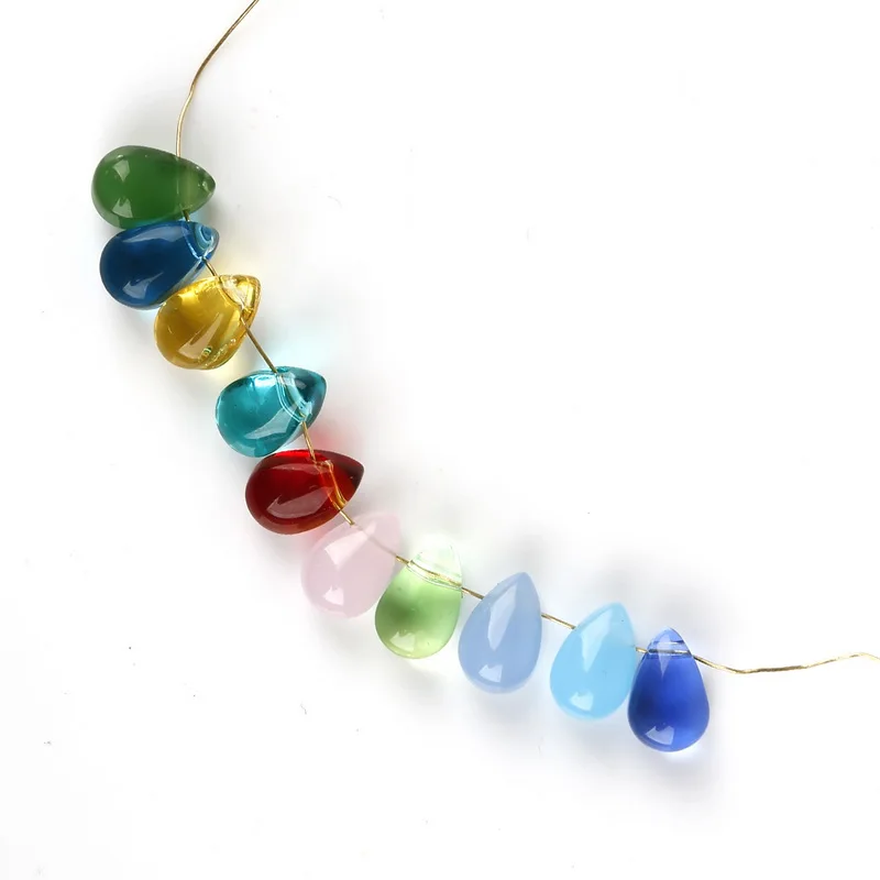 20 шт./лот 9x6 мм чешское стекло каплевидные бусины хрустальные капли воды Подвески