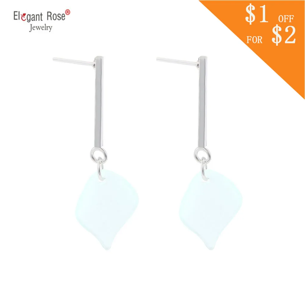 Милые романтические геометрические свисающие серьги для женщин и девочек 2018